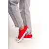Dámske klasické nízke tenisky big star dd274339 červené / DD274339 RED (Veľkosť 37)