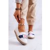 Dámské slip-on espadrilky Big Star JJ274964 bílá a tmavě modré (Veľkosť 37)