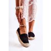 Klasické Dámske espadrilky prolamované čierne catris / MY-33117 BLACK (Veľkosť 36)