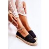 Klasické Dámske espadrilky prolamované čierne catris / MY-33117 BLACK (Veľkosť 36)