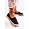 Klasické Dámske espadrilky prolamované čierne catris / MY-33117 BLACK (Veľkosť 36)