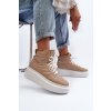 Zazoo 3392/X Dámské Kožené Sportovní Boty na Platformě Beige (Veľkosť 36)