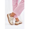 Nízké Dámské Tenisky S Krajkou Leopardí Béžové Zielle (Veľkosť 36)