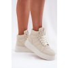 Vysoké dámské sneakers na platformě béžové Tillive (Veľkosť 36)