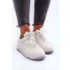 Dámske tenisky na platforme biele etnaria / JS04 WHITE (Veľkosť 36)