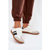 Nízké dámské sneakersy z eko kůže bílé Nonalorin (Veľkosť 36)