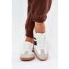 Nízké dámské sneakersy z eko kůže bílé Nonalorin (Veľkosť 36)