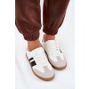 Nízké dámské sneakersy z eko kůže bílé Nonalorin (Veľkosť 36)