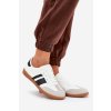 Nízké dámské sneakersy z eko kůže bílé Nonalorin (Veľkosť 36)