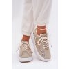 Dámské Sportovní Boty S Síťovinou A Hroty Béžové Ogalda (Veľkosť 37)