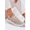 Dámské Sportovní Boty S Síťovinou A Hroty Béžové Ogalda (Veľkosť 37)