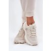 Sportovní boty sneakers dámské na silné podrážce béžové Prononice (Veľkosť 36)
