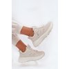 Sportovní boty sneakers dámské na silné podrážce béžové Prononice (Veľkosť 36)