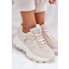 Sportovní boty sneakers dámské na silné podrážce béžové Prononice (Veľkosť 36)