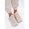 Sportovní boty sneakers dámské na silné podrážce béžové Prononice (Veľkosť 36)
