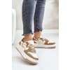 Dámské sneakersy z eko kůže na platformě leopardí béžové Henizore (Veľkosť 37)