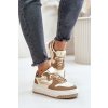 Dámské sneakersy z eko kůže na platformě leopardí béžové Henizore (Veľkosť 37)
