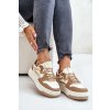 Dámské sneakersy z eko kůže na platformě leopardí béžové Henizore (Veľkosť 37)
