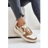 Dámské sneakersy z eko kůže na platformě leopardí béžové Henizore (Veľkosť 37)
