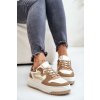 Dámské sneakersy z eko kůže na platformě leopardí béžové Henizore (Veľkosť 37)