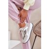 Sportovní boty sneakers dámské na platformě panterka bílo-bežové Pumbes (Veľkosť 36)