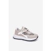 Sportovní boty sneakers dámské na platformě panterka bílo-bežové Pumbes (Veľkosť 36)