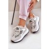 Sportovní boty sneakers dámské na platformě panterka bílo-bežové Pumbes (Veľkosť 36)