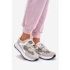 Sportovní boty sneakers dámské na platformě panterka bílo-bežové Pumbes (Veľkosť 36)