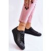 Dámske klasické kožené tenisky čierne misima / 22SP02-1500 BLACK (Veľkosť 36)