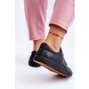 Dámske klasické kožené tenisky čierne misima / 22SP02-1500 BLACK (Veľkosť 36)