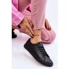 Dámske klasické kožené tenisky čierne misima / 22SP02-1500 BLACK (Veľkosť 36)