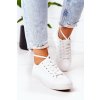 Dámske kožené tenisky biele mega / 21SP02-1200 WHITE (Veľkosť 38)