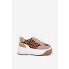 Dámské tenisky na masivní platformě leopardí béžové Tamorniel (Veľkosť 37)