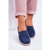 Dámské sametové espadrilky tmavě modré Vulcano (Veľkosť 36)