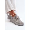Dámske sivé textilné tenisky na plošej podrážke JHY500-26 GREY (Veľkosť 36)