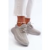 Dámske sivé textilné tenisky na plošej podrážke JHY500-26 GREY (Veľkosť 36)