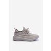 Dámske sivé textilné tenisky na plošej podrážke JHY500-26 GREY (Veľkosť 36)