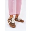 Nízké Dámské Sneakersy S Krajkou Leopardí Hnědé Zielle (Veľkosť 36)