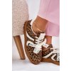 Nízké Dámské Sneakersy S Krajkou Leopardí Hnědé Zielle (Veľkosť 36)