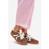 Nízké Dámské Sneakersy S Krajkou Leopardí Hnědé Zielle (Veľkosť 36)
