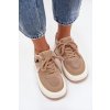 Zateplené Dámske tenisky na platforme béžove florinda / A209 KHAKI (Veľkosť 36)
