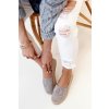 Sivé dámske plátenné espadrilky na vyššom zviazanom podpätku, kód produktu NJSK T379P GREY (Veľkosť 36)