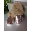 Zlaté dievčenské tenisky s kožušinkou, kód produktu NJSK 1582-2E (Veľkosť 26)