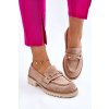 Klasické Dámske mokasíny mokasíny béžové kolton / C1112-39 L.KHAKI (Veľkosť 37)
