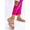 Klasické Dámske mokasíny mokasíny béžové kolton / C1112-39 L.KHAKI (Veľkosť 37)
