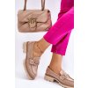 Klasické Dámske mokasíny mokasíny béžové kolton / C1112-39 L.KHAKI (Veľkosť 37)