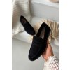Dámske mokasiny z eco semišu čierne renelia / QQ-278 BLACK (Veľkosť 36)