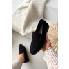 Dámske mokasiny z eco semišu čierne renelia / QQ-278 BLACK (Veľkosť 36)