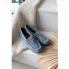 Dámske mokasiny s malým zlatým detailom modré sarivelle / QQ-273 BLUE (Veľkosť 37)