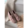 Dámske mokasyny z eco semišu špinave růžová renelia / QQ-278 PINK (Veľkosť 36)